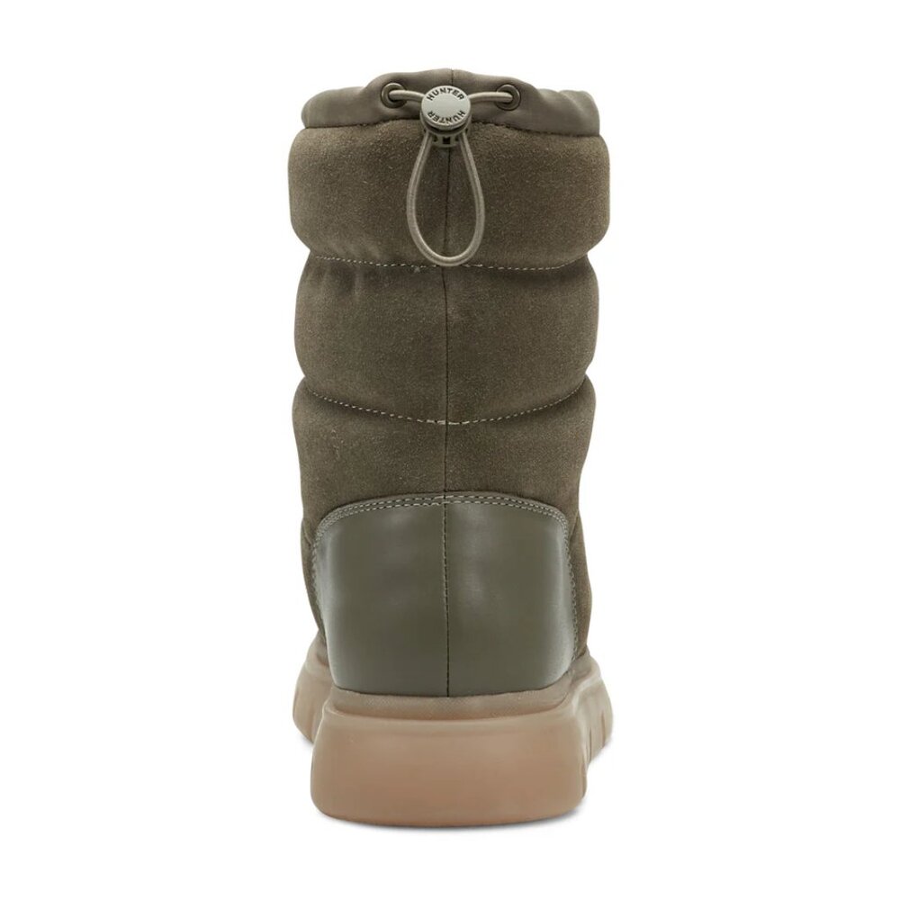Hunter Maribel Lug Sole Insulated Waterproof Snow Booties in Medium Green - Picture 4 of 6